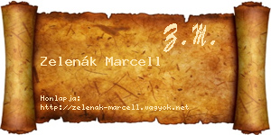 Zelenák Marcell névjegykártya
