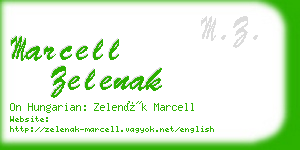 marcell zelenak business card